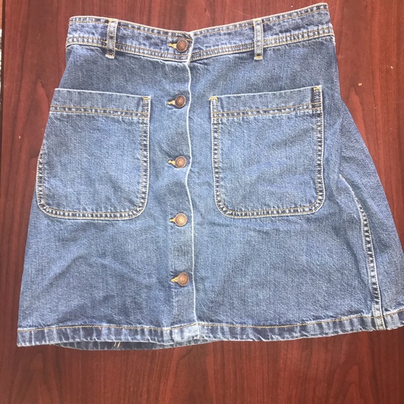 Zara High-Waisted Button up Denim Skirt - Picture 3 of 5